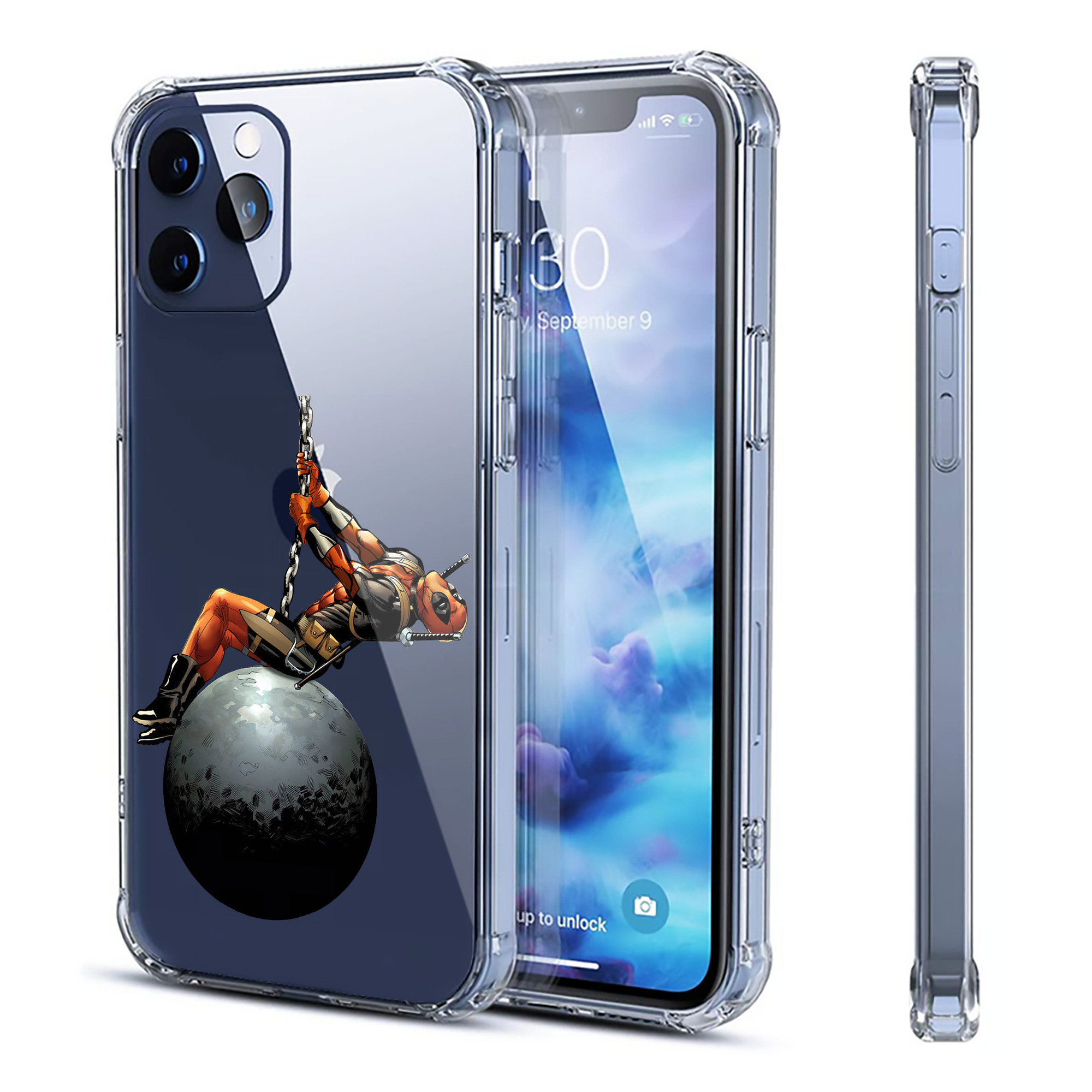（画像用） Deadpool デッドプール 【iPhone 12シリーズ対応】透明スマホケース（クリアソフトケース）